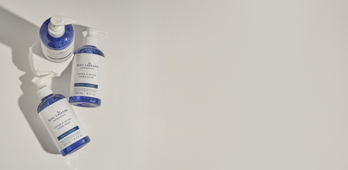 Soins pour les mains et les pieds enrichis d'huile essentielle de lavande fine