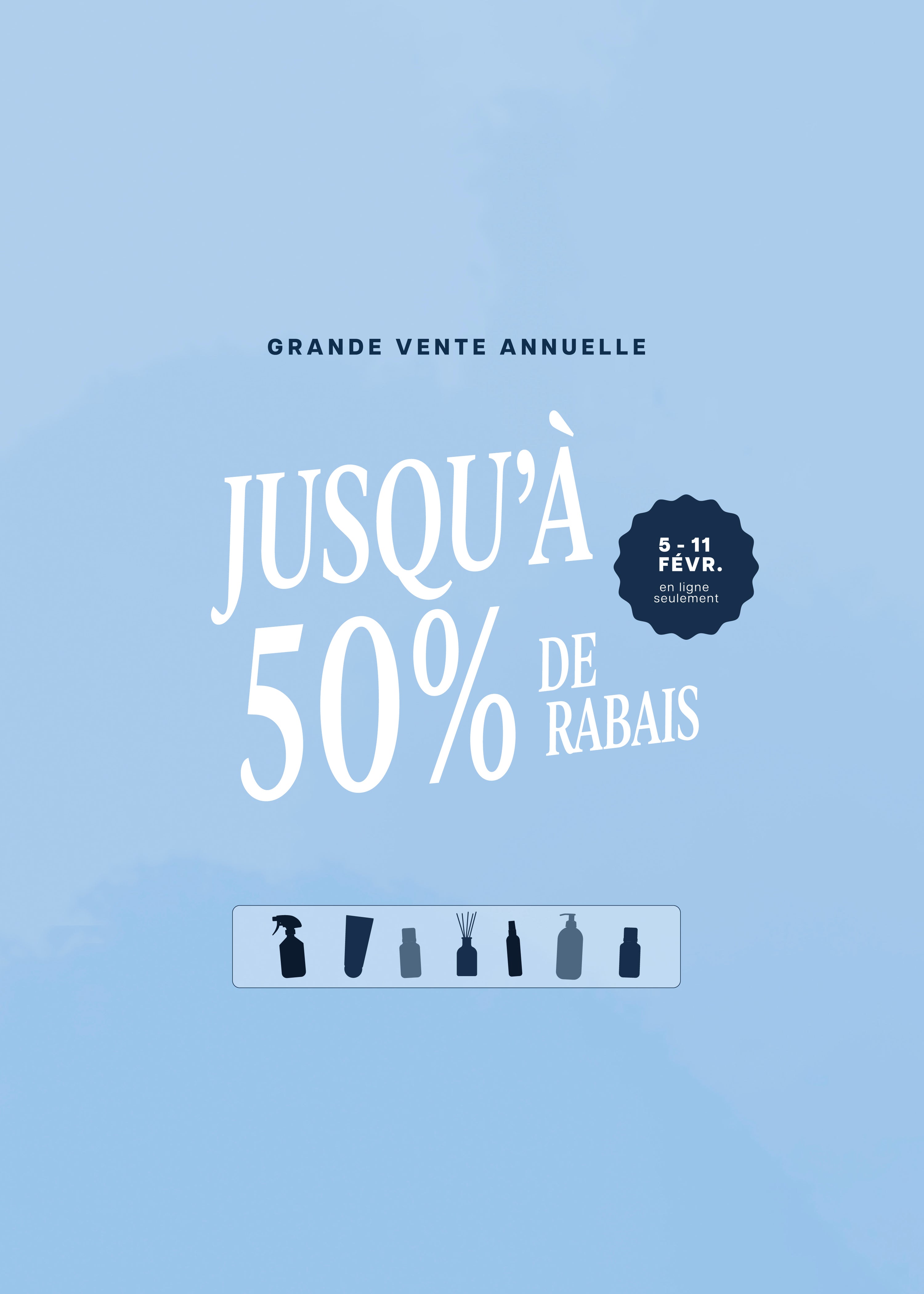 Grande vente annuelle sur les produits Bleu Lavande