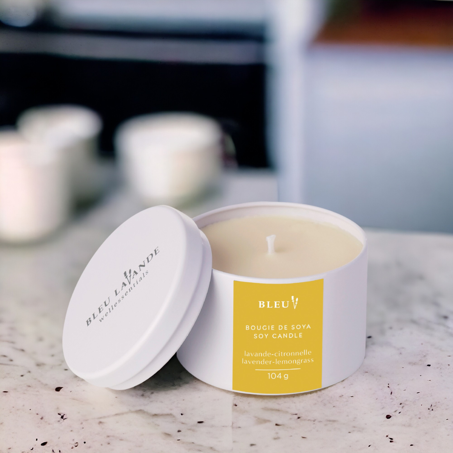 Chandelle à la lavande et à la citronnelle