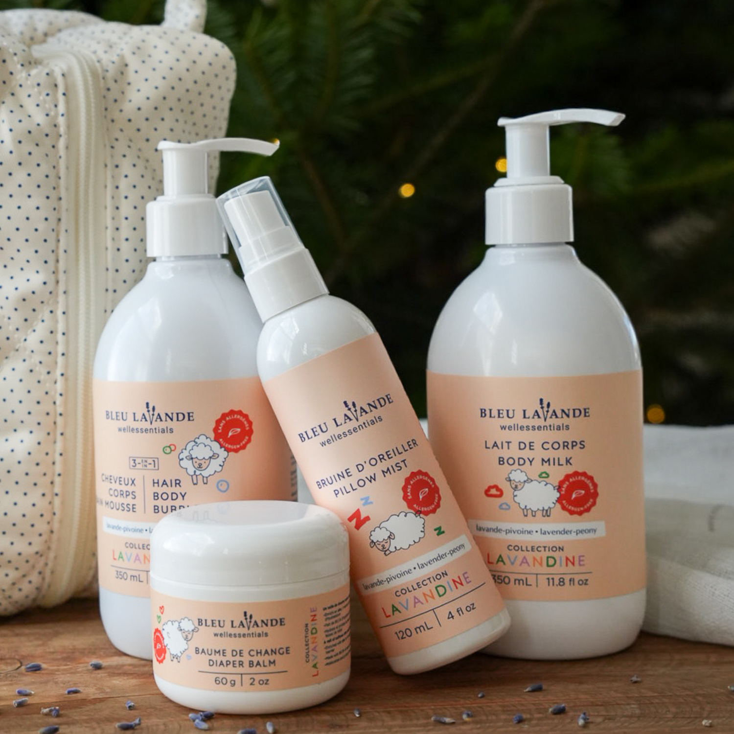 Idée-cadeau pour la nouvelle maman : collection de produits pour bébé Lavandine par Bleu Lavande