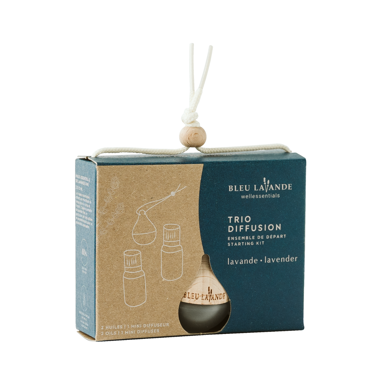 Ensemble-cadeau Trio diffusion lavande fine