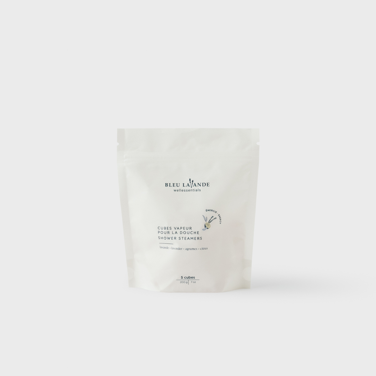 Sac de 5 cubes vapeur pour la douche Énergie de Bleu Lavande