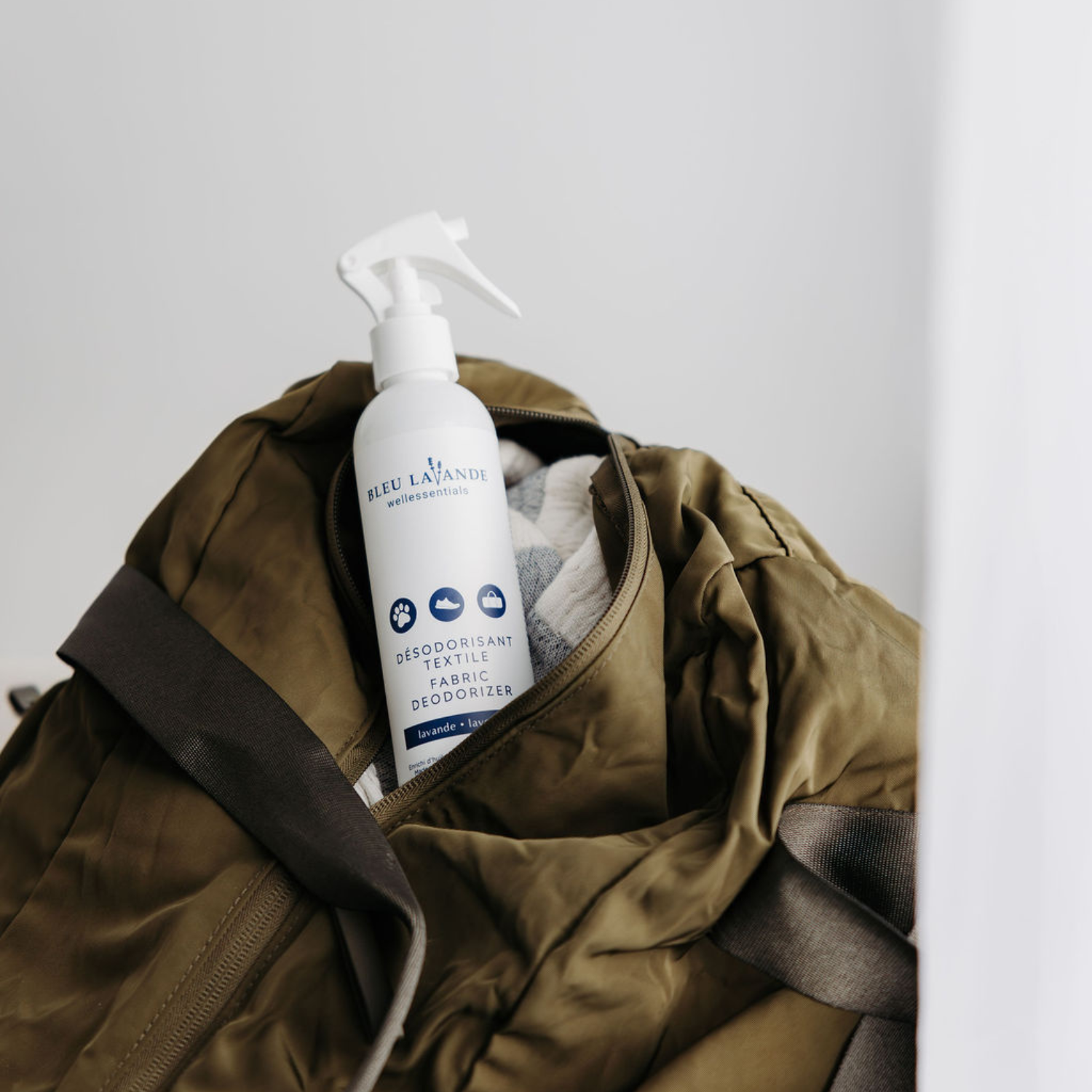 Désodorisant textile pour sacs de sport