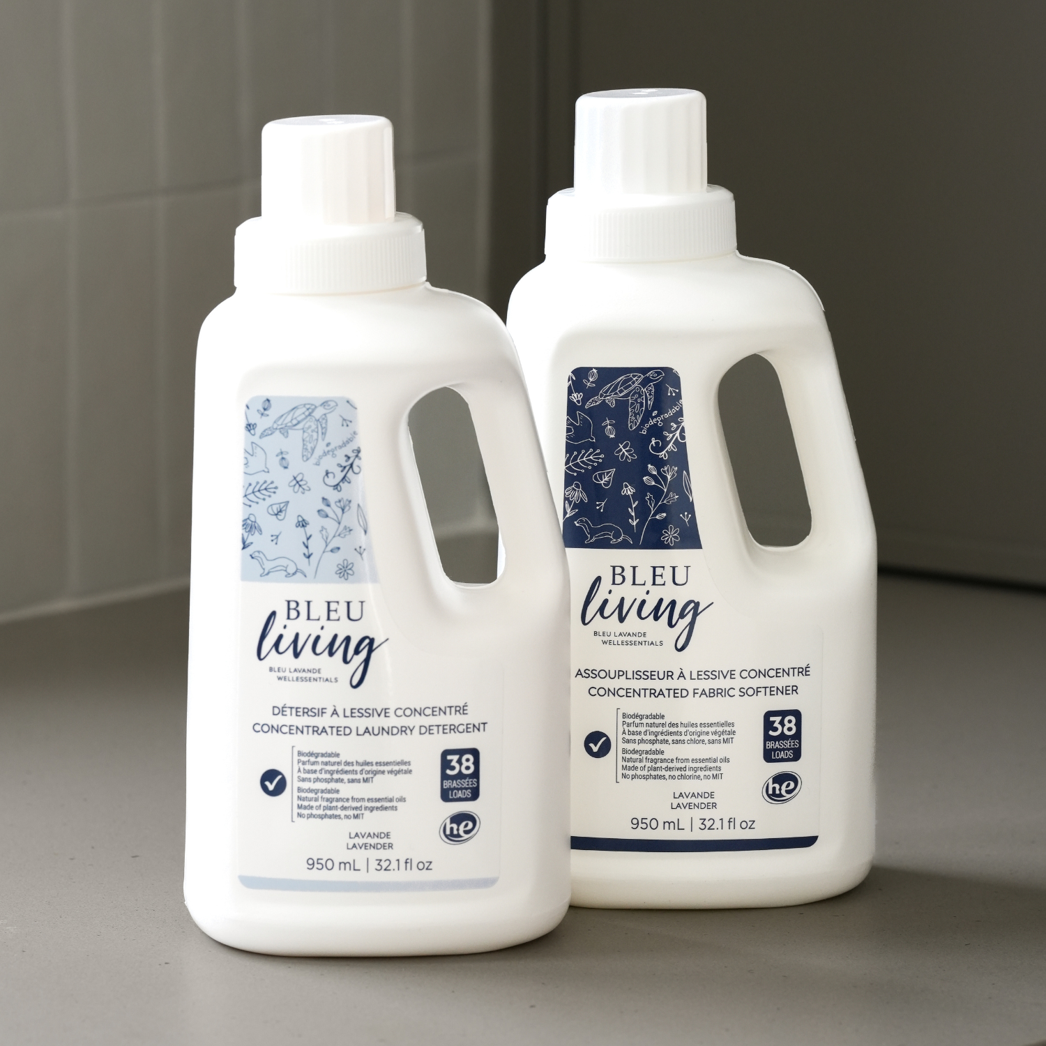 Détersif et assouplisseur formulés avec des ingrédients d'origine naturelle au Québec