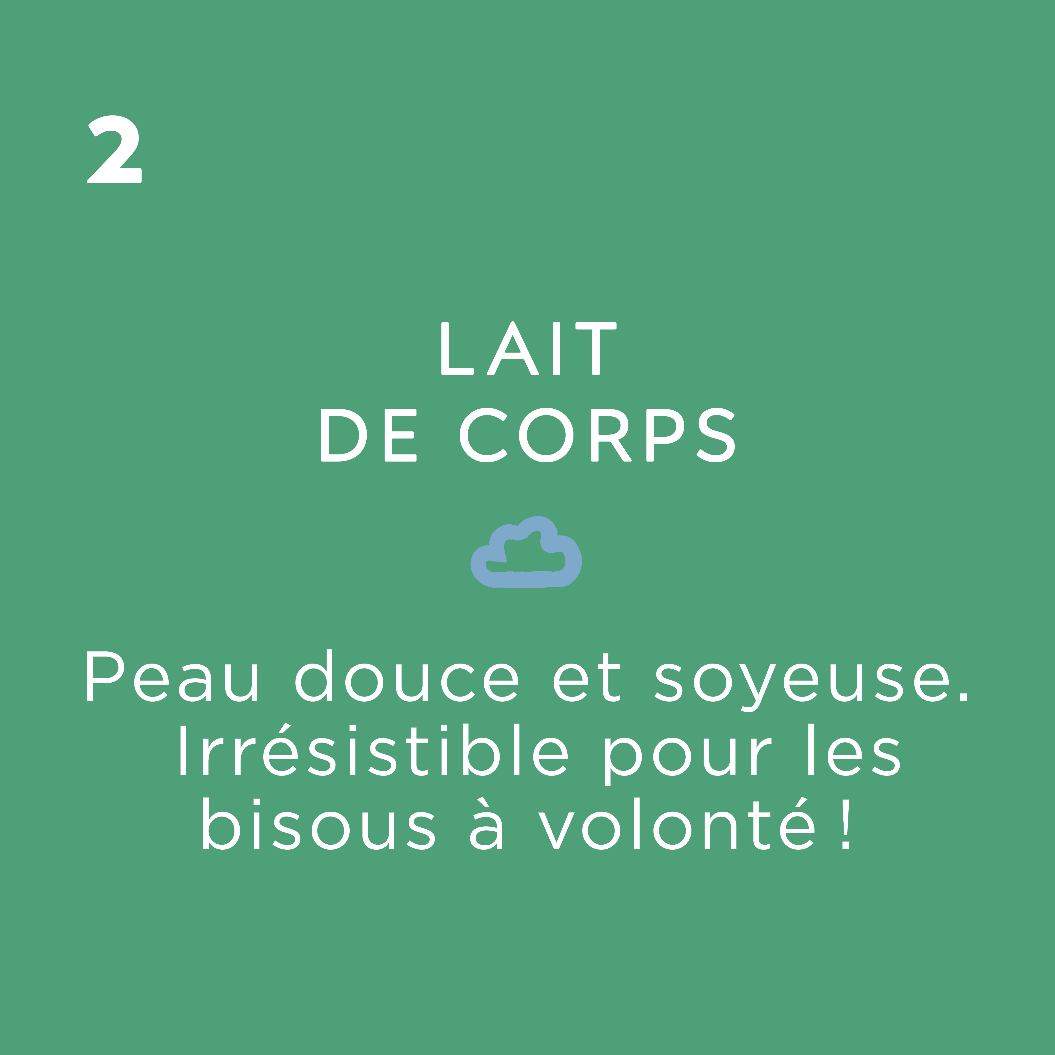 Étape 2 de la routine bébé avec le lait de corps de la collection Lavandine
