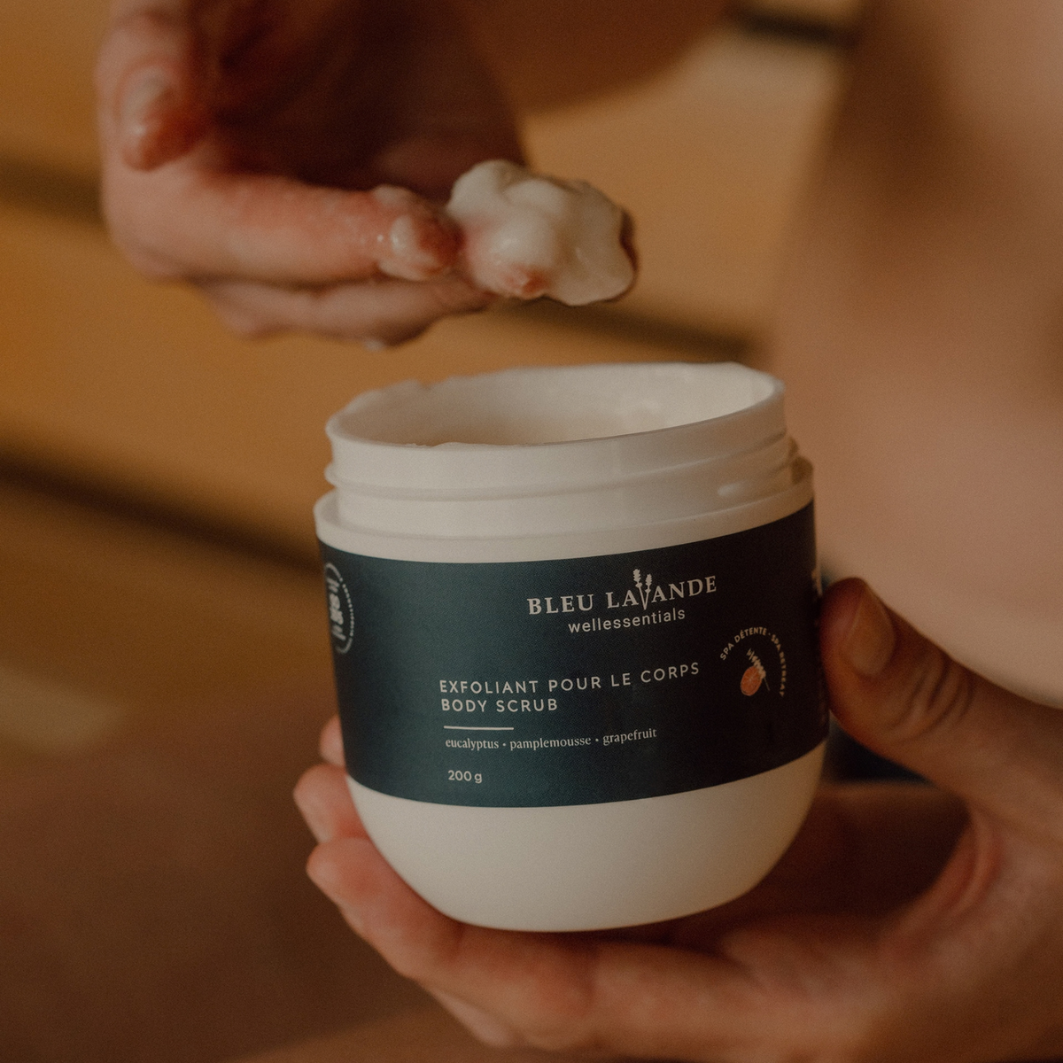 Exfoliant corps au sucre Spa détente - Huiles essentielles d'eucalyptus et de pamplemousse