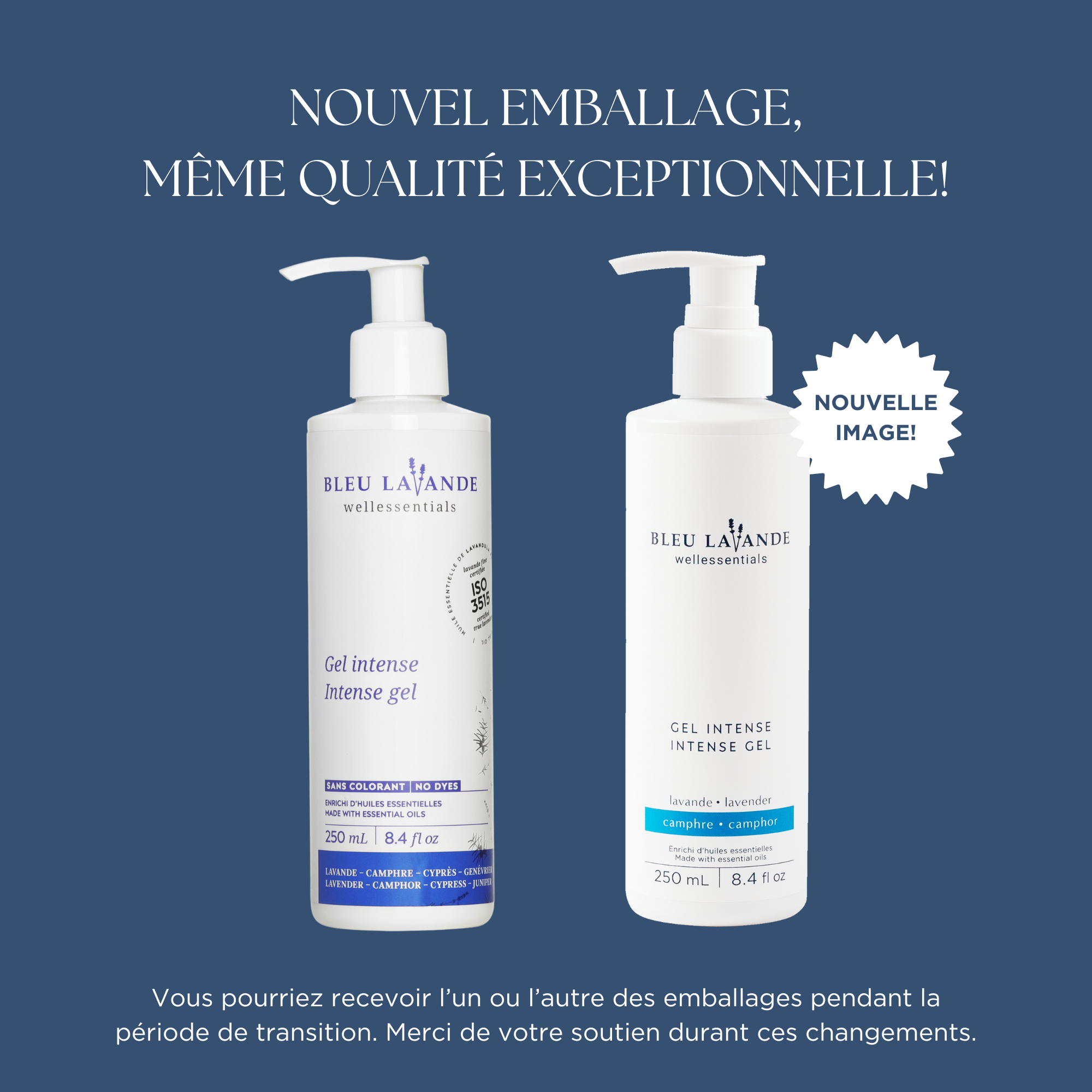 Nouvelle image du gel intense 250 ml