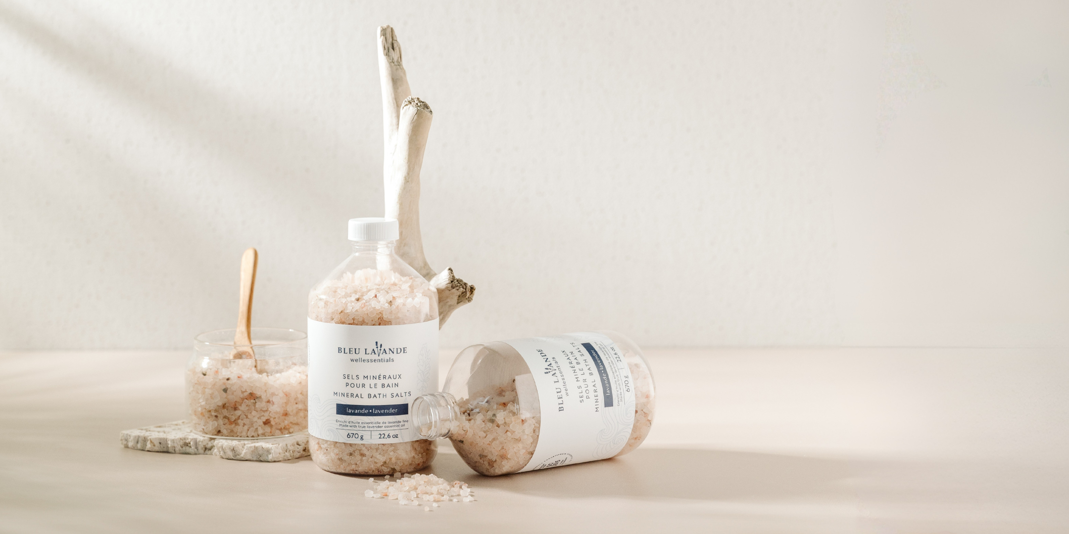 Sels minéraux pour le bain de Bleu Lavande