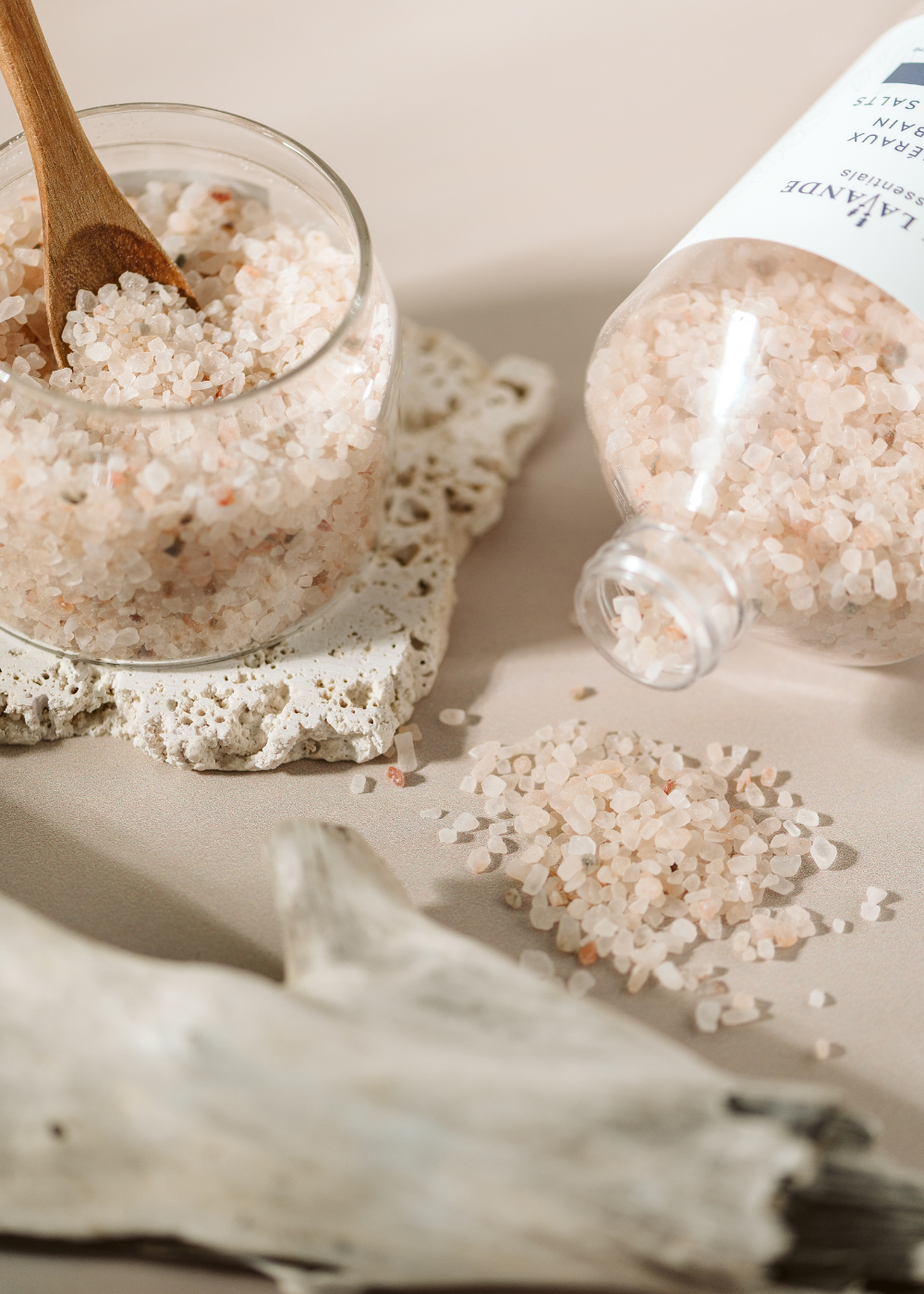 Sels minéraux pour le bain de l'entreprise québécoise Bleu Lavande