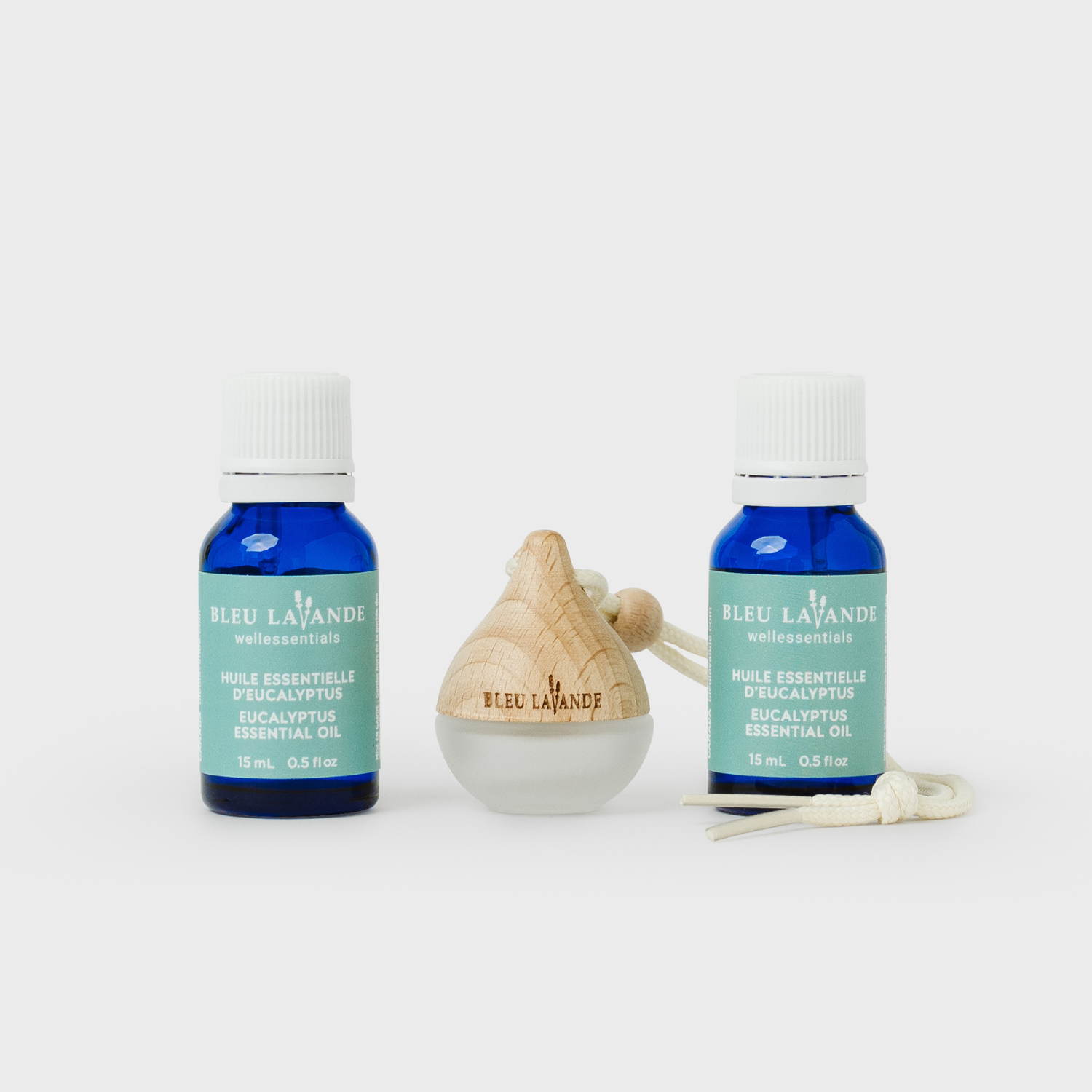 Petit diffuseur Goutte et huiles essentielles d'eucalyptus de Bleu Lavande