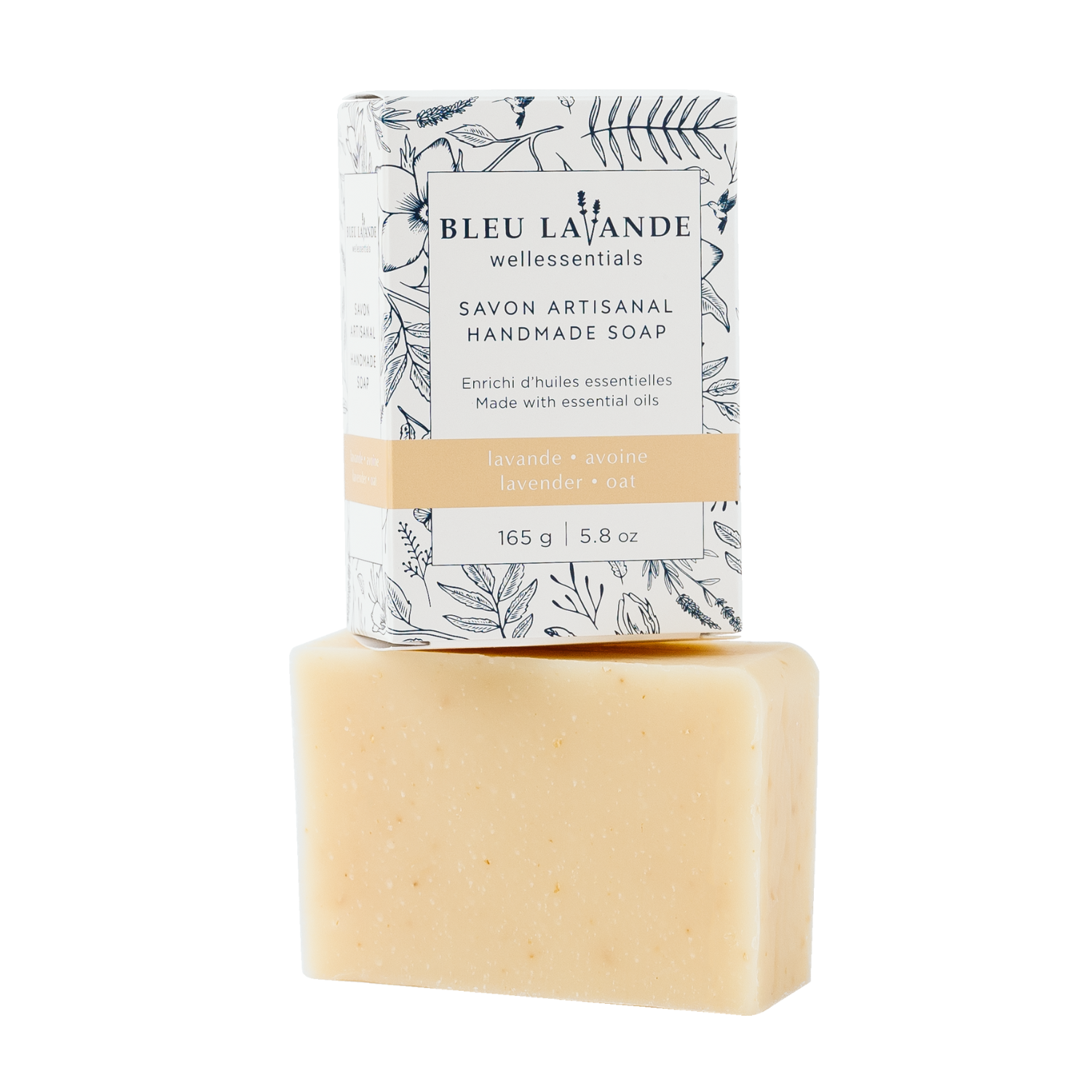 Savon exfoliant lavande et avoine Bleu Lavande