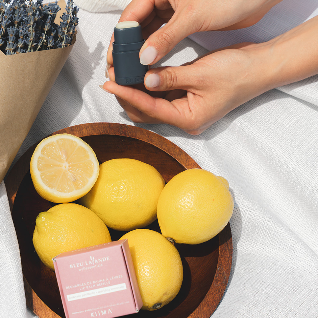 Natural refillable lip balm - Lemonade