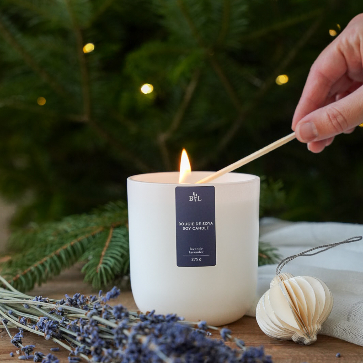 Bougie pour le temps des fêtes