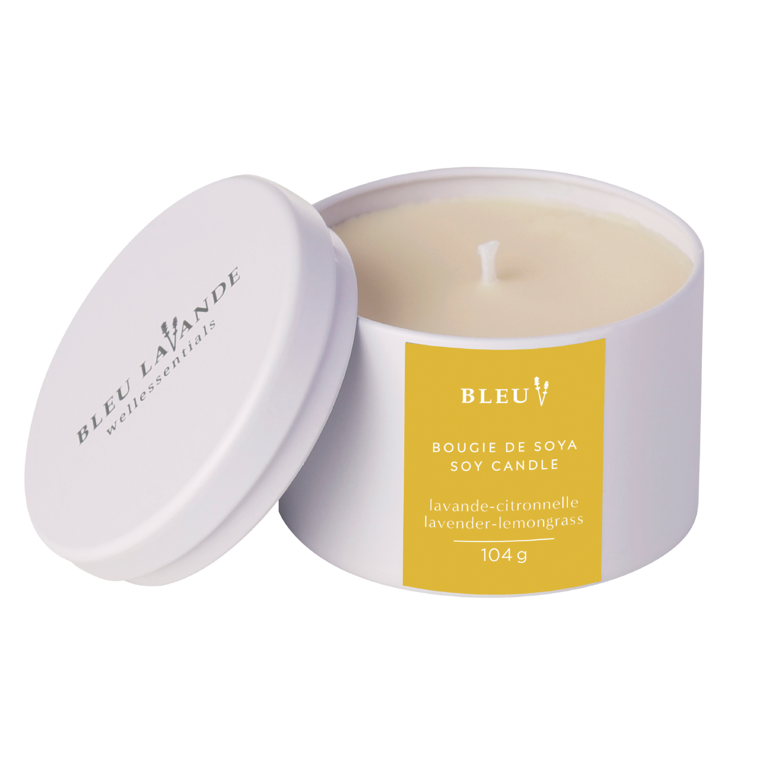 Bougie de soya lavande-citronnelle