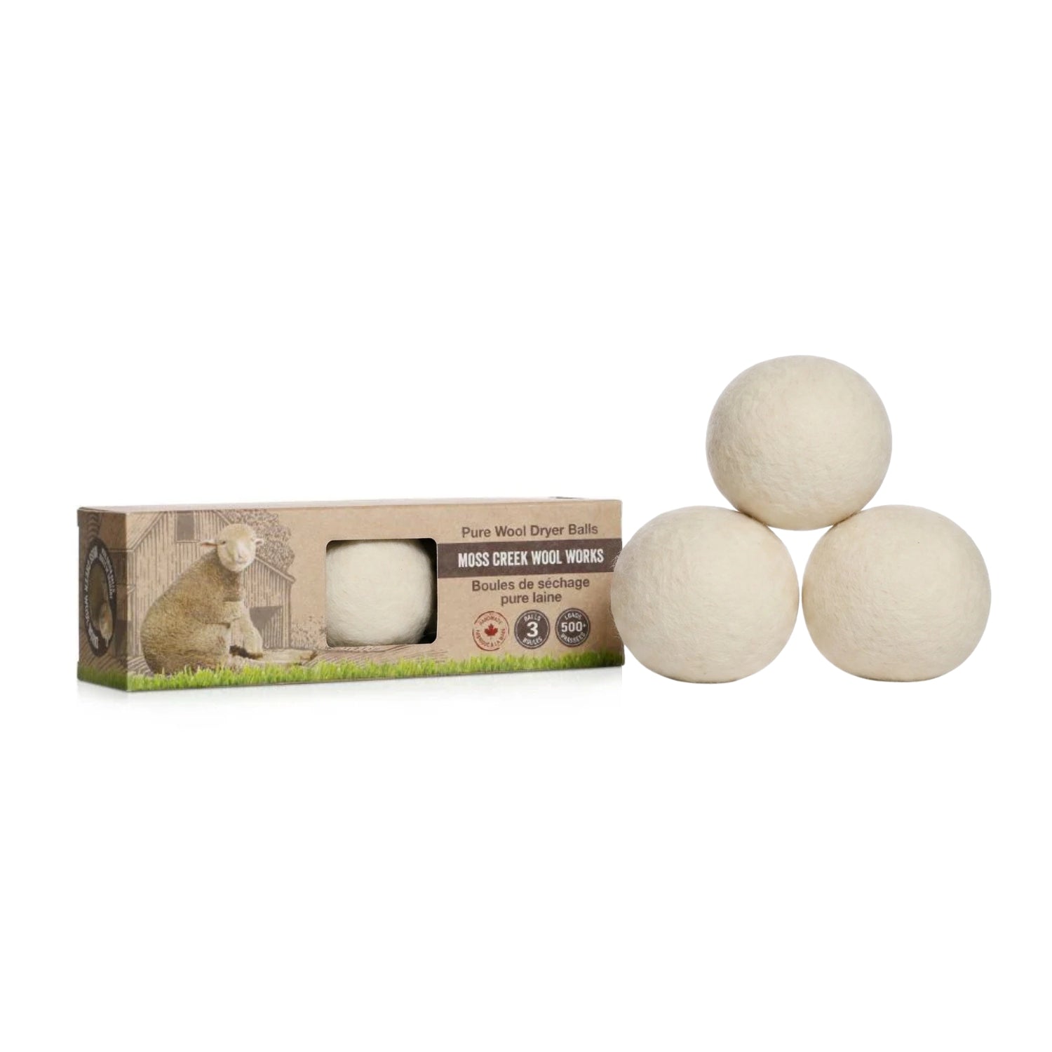 Boules de laine de mouton pour séchage