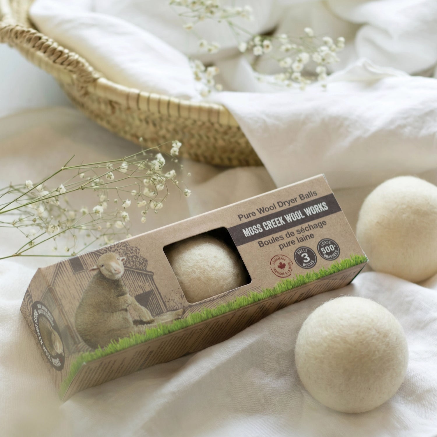 Boules de séchage pure laine