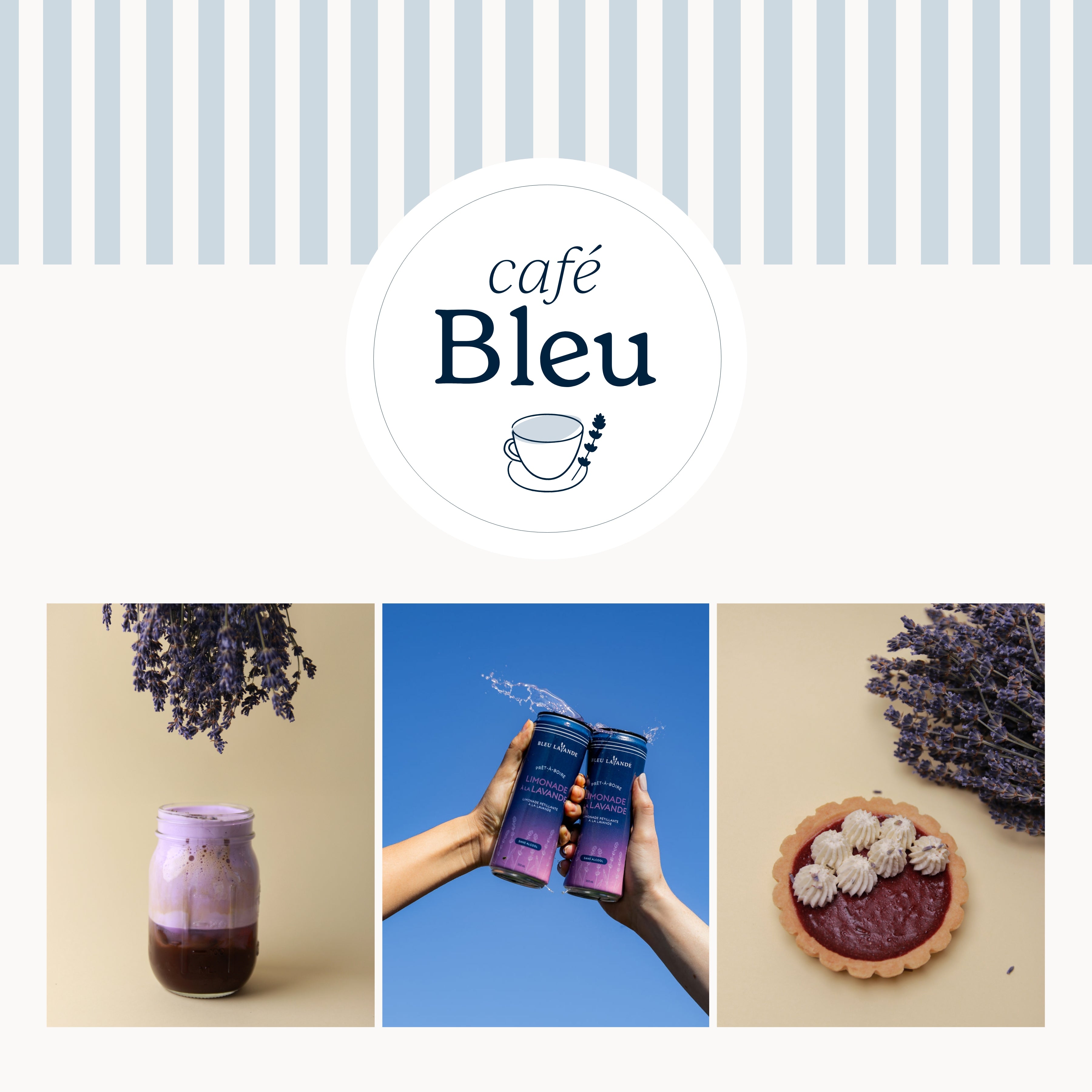 Café Bleu de Bleu Lavande à Magog, en Estrie, au Québec
