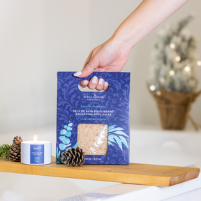 Coffret de sels de bain à la lavande et l'eucalyptus sans parfums artificiels