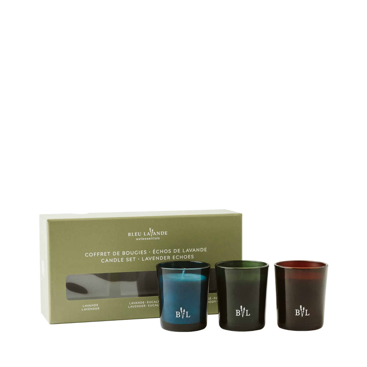 Coffret de bougies de Bleu Lavande