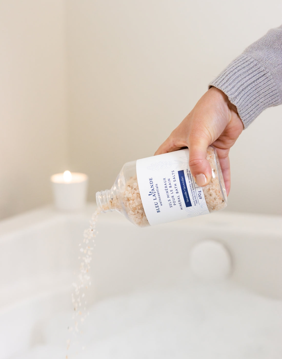Sels minéraux pour le bain lavande