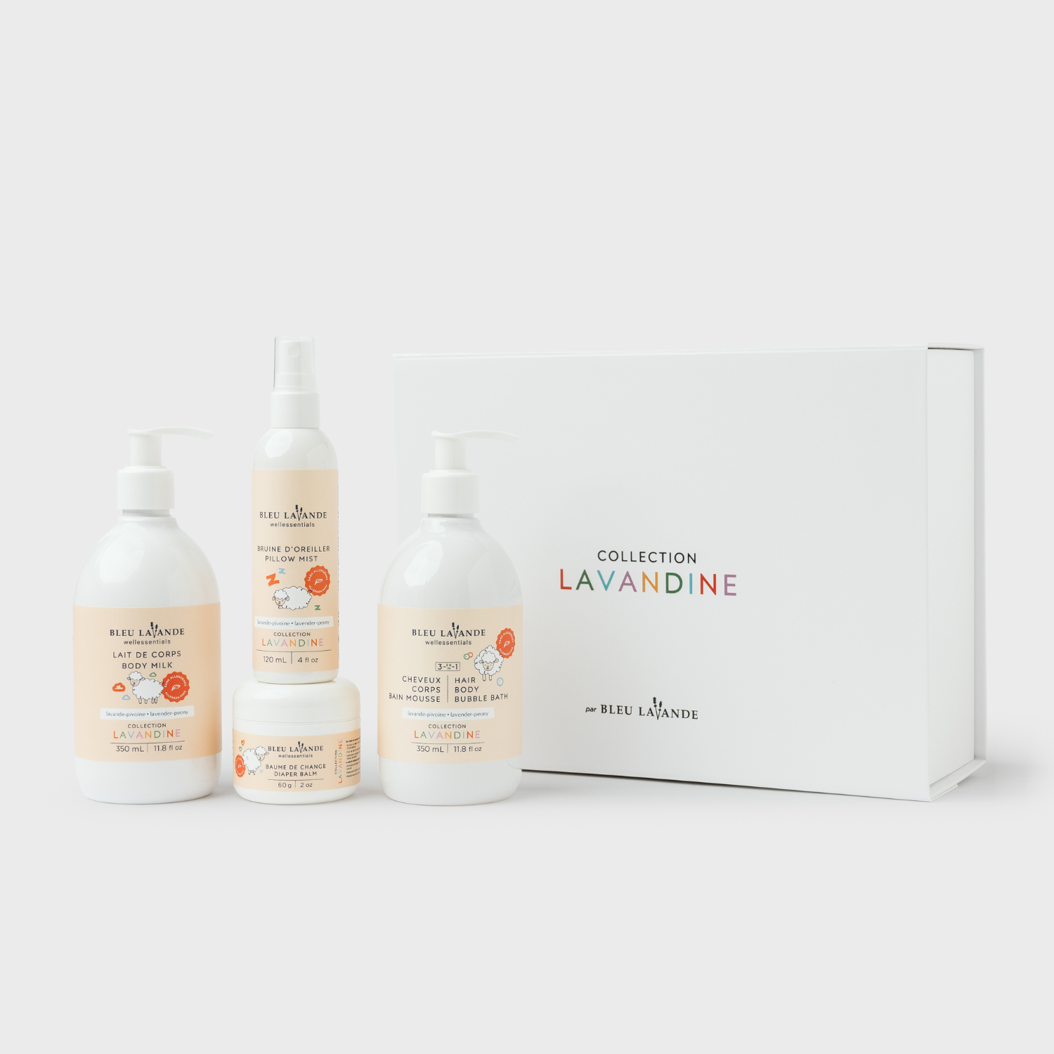Ensemble-cadeau produits bébé Collection Lavandine