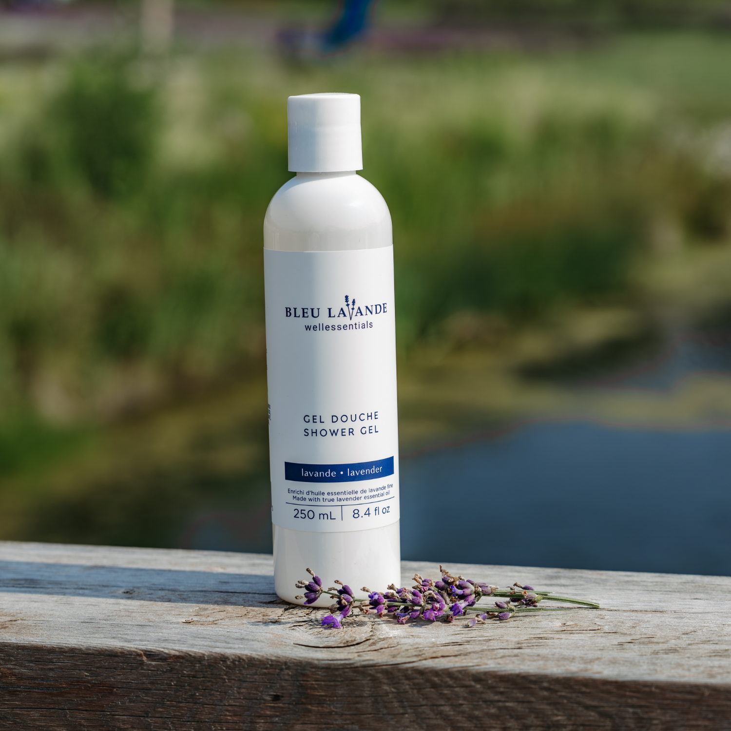 Gel douche enrichi d'huile essentielle de lavande fine certifiée ISO 3515