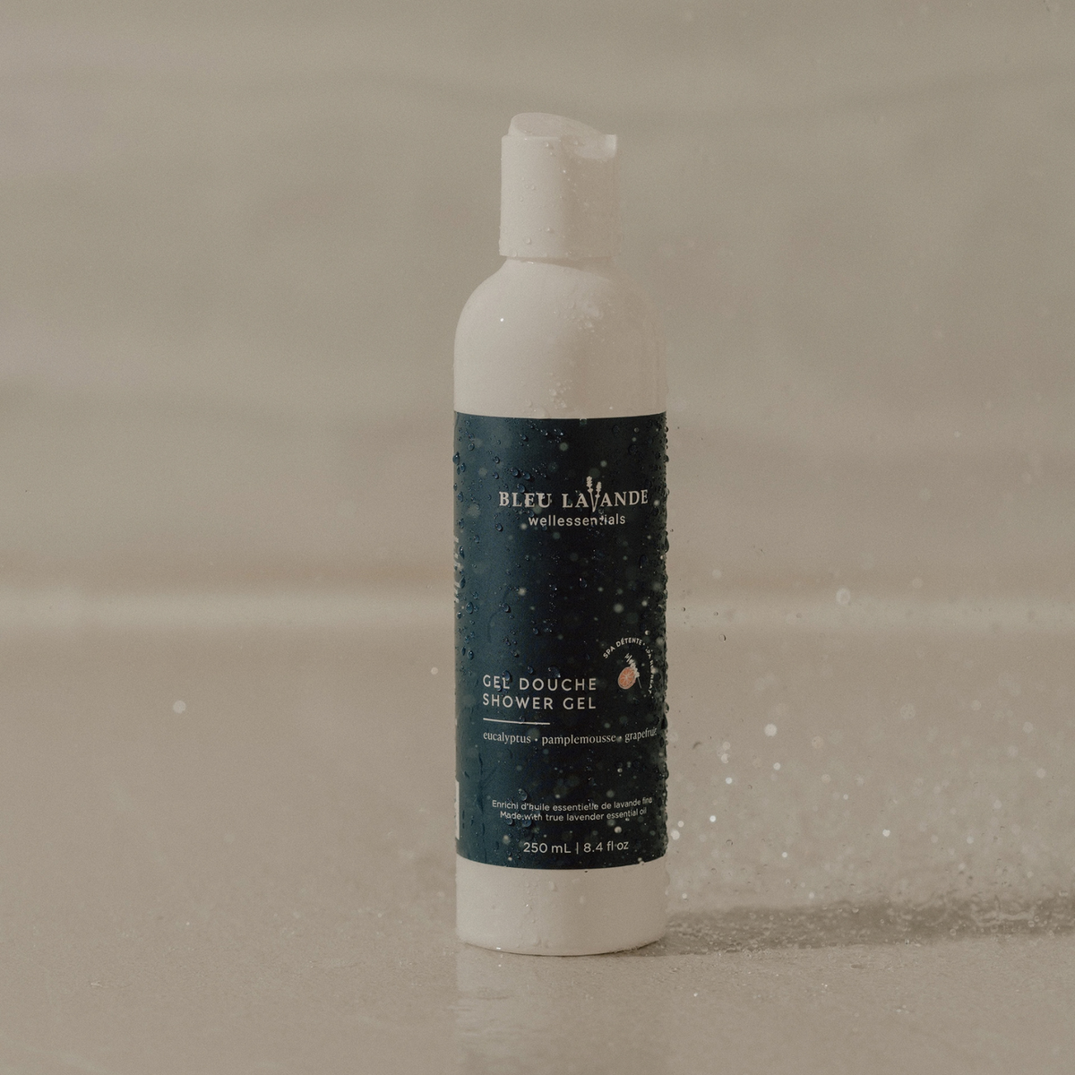Le gel douche Spa détente de Bleu Lavande aux huiles essentielles