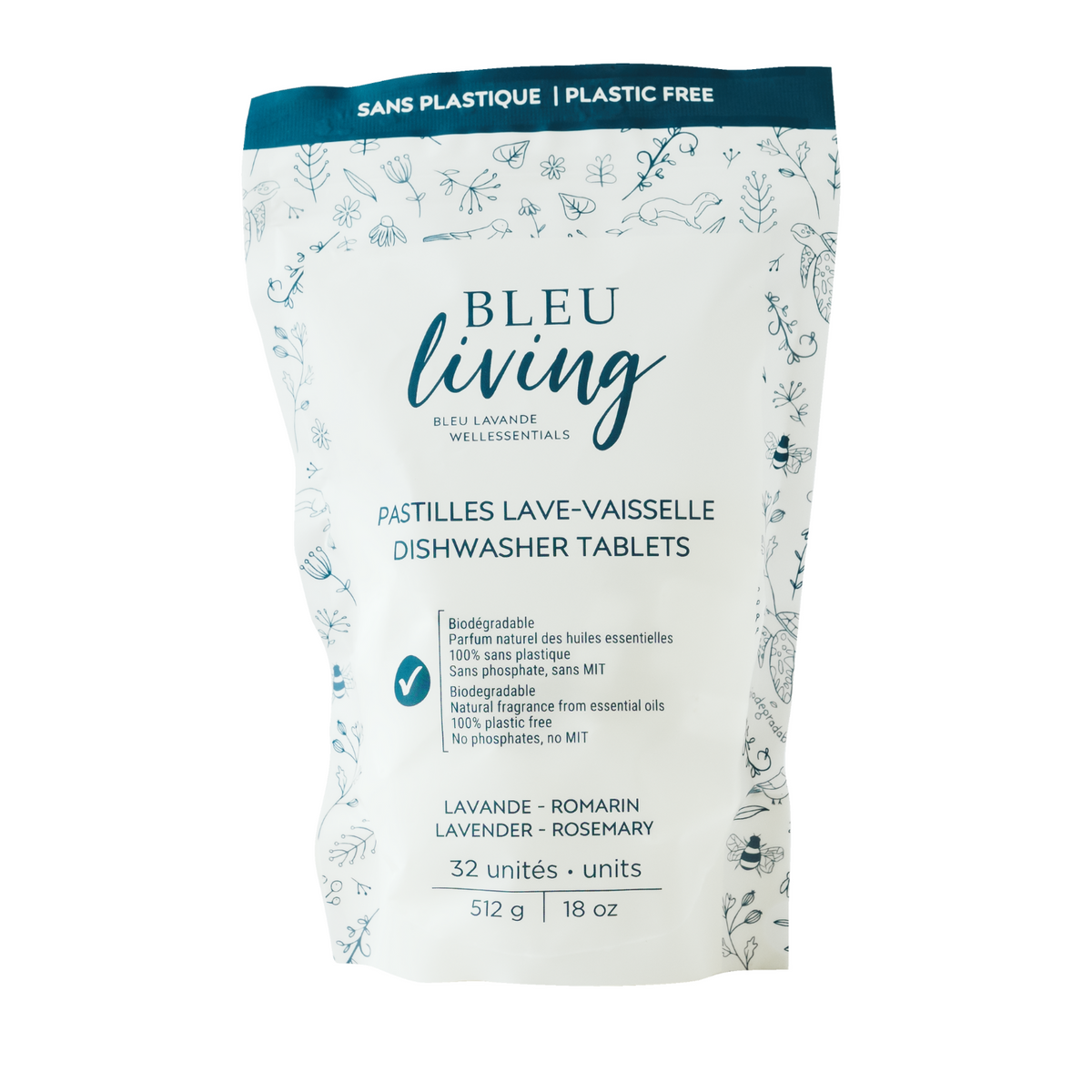 Pastilles lavevaisselle écologiques Lavande, romarin Bleu Living — free download