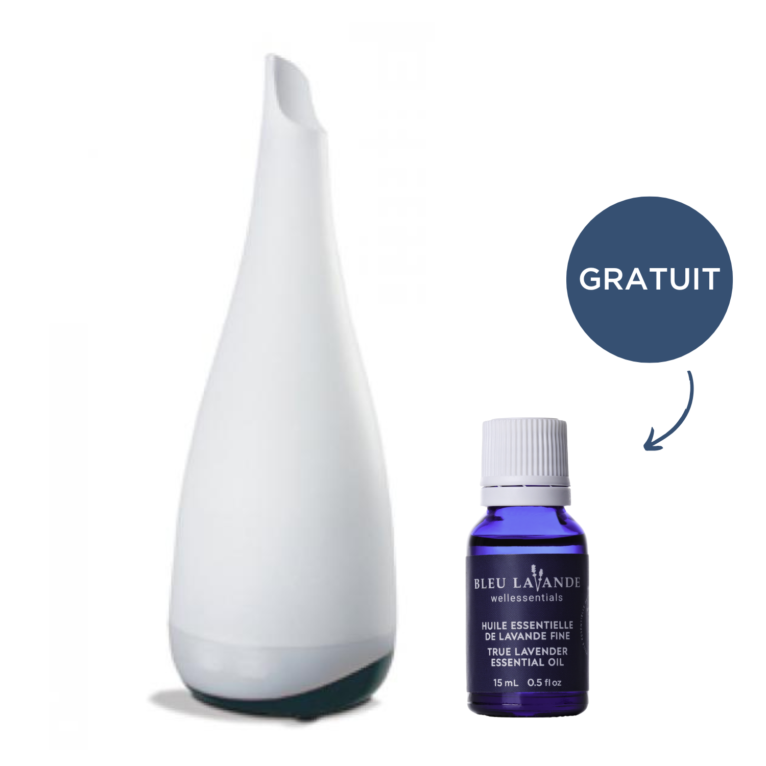 Diffuseur d'huiles essentielles Arietta et huile essentielle de lavande fine gratuite