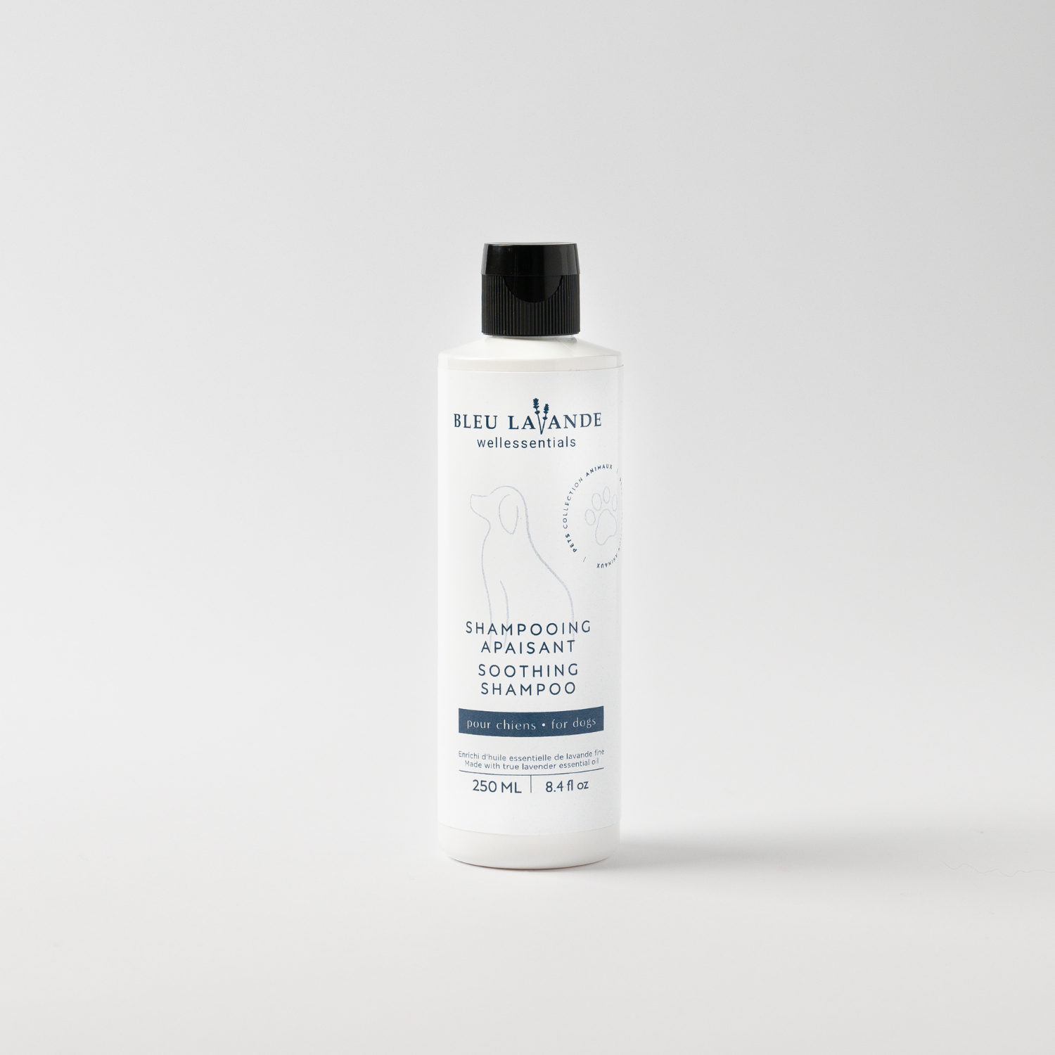 Shampoing apaisant pour les chiens de Bleu Lavande